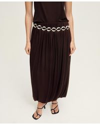 Mango - Puffed Hem Wool Blend Skirts - Lyst