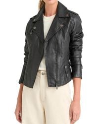 Velez - Biker Jacket Leather With Epaulets - Lyst