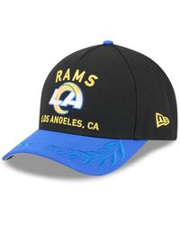 KTZ - Black/royal Los Angeles Rams 2025 Nfl Draft 9forty A-frame M-crown Adjustable Hat - Lyst