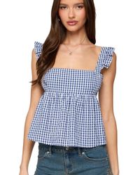 Edikted - Jenson Backless Gingham Top - Lyst