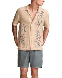 Lucky Brand - Regular Fit Floral Embroidered Button Down Camp Shirt Classic Fit 7 Drawstring Shorts - Lyst