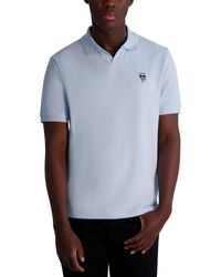 Karl Lagerfeld - Short Sleeve Karl Head Logo Pique Polo Shirt - Lyst