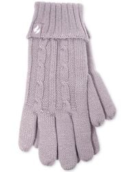 Heat Holders - Amelia Solid Cable-knit Gloves - Lyst