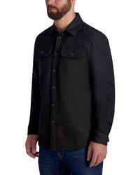 Karl Lagerfeld - Ponte Long Sleeve Mix Check Pattern Shirt Jacket - Lyst