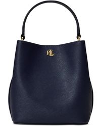 Ralph Lauren - Crosshatch Leather Mini Reese Bucket Bag - Lyst