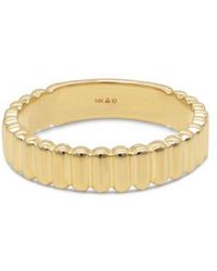 DEVATA - Ribbed Band Ring In 14k Size 7 Approx. 2.7 Grams - Lyst