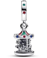 PANDORA - Sterling Silver Spinning Carousel Dangle Charm - Lyst