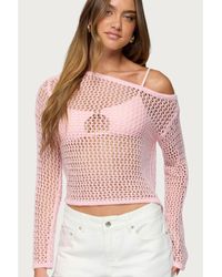 Edikted - Inara Off Shoulder Crochet Top - Lyst