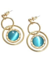 SOH - Blue Circular Drop Earrings - Lyst