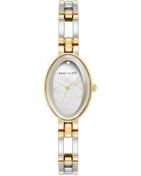 Anne Klein - Quartz Oval Two-tone Alloy Metal Bracelet Watch 29mm X 20mm - Lyst