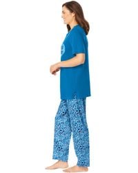 Dreams & Co. - Plus Size Graphic Tee Pj Set - Lyst
