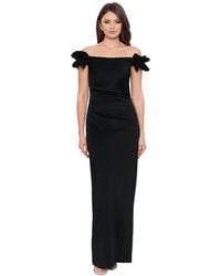 Xscape - Petite Ruffled Ruched Off-the-shoulder Gown - Lyst