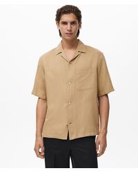 Mango - Regular-fit Linen Blend Shirt - Lyst