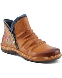L'ARTISTE - Chesapeake Hand-painted Leather Booties - Lyst