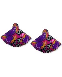 Swanky Designs - Liora Fan Stud Earrings - Lyst