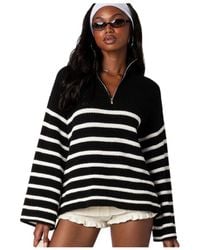 Edikted - Oversized Quarter Zip Sweater - Lyst