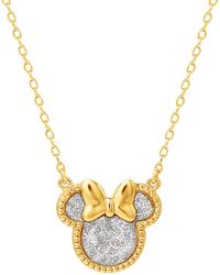 Disney - Minnie Mouse Glitter 18" Pendant Necklace - Lyst