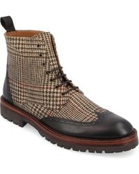 Taft - Livingston Handcrafted Leather And Wool Dress Lace-up Rubber Sole Boots - Lyst
