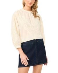 Vince Camuto - Lace Half-placket Blouse - Lyst
