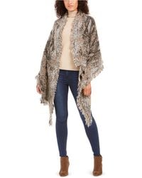 INC International Concepts Wrap Embroidered Sequins White Silver O//S Retail $38