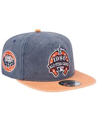 KTZ - Navy/orange Houston Astros 1986 Mlb All-star Game Pigment Dye Golfer Snapback Hat - Lyst