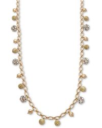INC International Concepts - Tone Crystal & Thread-wrapped Bead Charm Necklace - Lyst