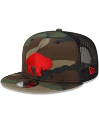 Men's Buffalo Bills New Era Camo Woodland Trucker 2.0 9FIFTY Snapback Hat