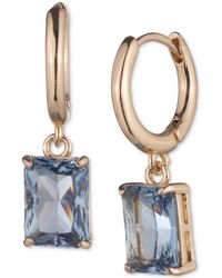 Ralph Lauren - Gold-tone Stone Drop huggie Hoop Earrings - Lyst