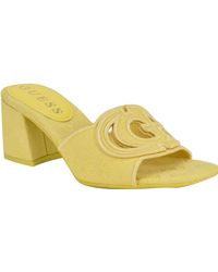 Guess - Galsee Quattro-g Cutout Block Heel Sandals - Lyst