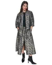 DKNY - Animal Print 3 4 Sleeve Bomber Jacket Animal Print A Line Front Zip Skirt - Lyst