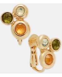 Anne Klein - Stone Cluster Clip-on Button Earrings - Lyst