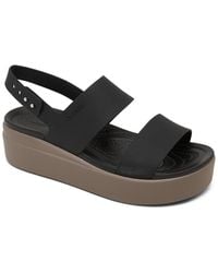 Crocs™ - Brooklyn Low Wedge Sandals Refurbished - Lyst