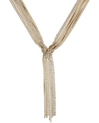 INC International Concepts - Crystal Multi-chain Lariat Necklace - Lyst