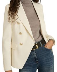 Reiss - Tailored Fit Textured Double Breasted Blazer - Lyst