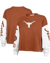 '47 - 47 Brand Texas Orange Texas Longhorns Sydney Long Sleeve T-shirt - Lyst