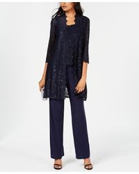 R & M Richards - 3-pc. Sequined Lace Pantsuit & Jacket - Lyst