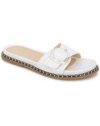 Kenneth Cole - Syrena Round Toe Flat Sandals - Lyst