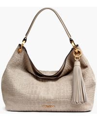 Donna Karan - Glenwood Croco Suede Extra Large Shoulder Bag - Lyst