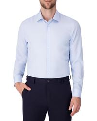 Report Collection - Long Sleeve 4-way Geo Print Stretch Dress Shirt - Lyst
