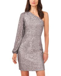 1.STATE - Sequin One Sleeve Mini Dress - Lyst