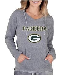 Concepts Sport - Green Bay Packers Mainstream Tri-blend Raglan Hoodie V-neck Top - Lyst