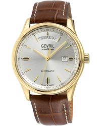 Gevril - Excelsior Swiss Automatic Italian Leather Strap Watch - Lyst
