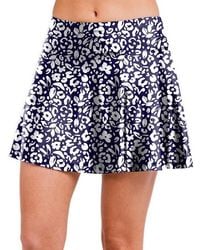 Calypsa - Flowy Swim Skirt With Attached Shorts - Lyst