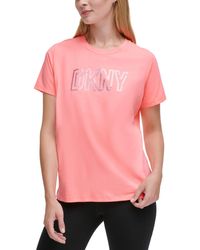 DKNY - Sport Cotton Holographic Logo Short-sleeve T-shirt - Lyst