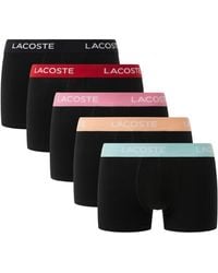 Lacoste - 5-pack Regular-fit Stretch Logo Band Trunk Underwear - Lyst
