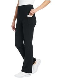 Woman Within - Plus Size Tall Plus-size Stretch-cotton Knit Pull-on Bootcut Pocket leggings - Lyst
