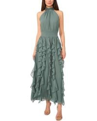 1.STATE - Halter Ruffle Maxi Dress - Lyst