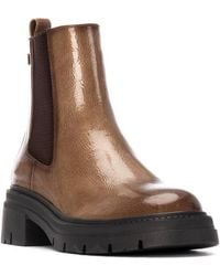 Xti - Patent Leather Chelsea Booties By - Lyst