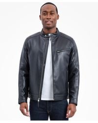 Michael Kors - Faux Leather Moto Jacket - Lyst