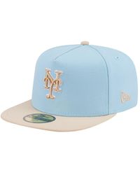 KTZ - Light Blue/cream New York Mets Two-tone Color Pack A-frame 59fifty Fitted Hat - Lyst